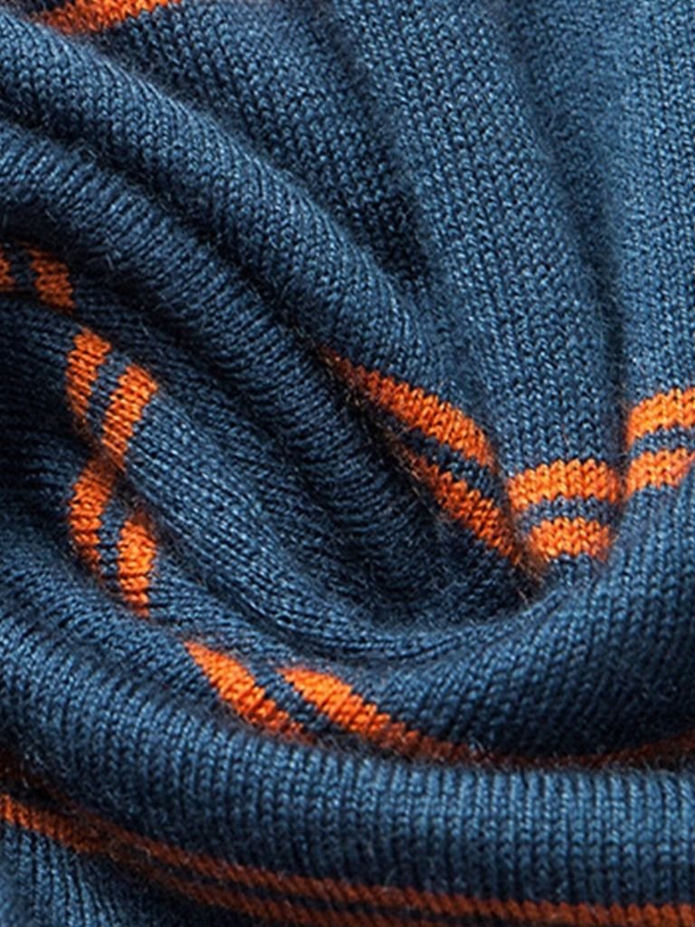 Navy Striped Polo Classic Style