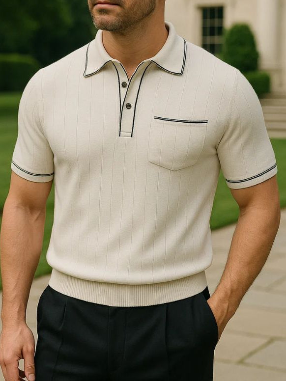 Knit Polo Shirt Classic Elegance