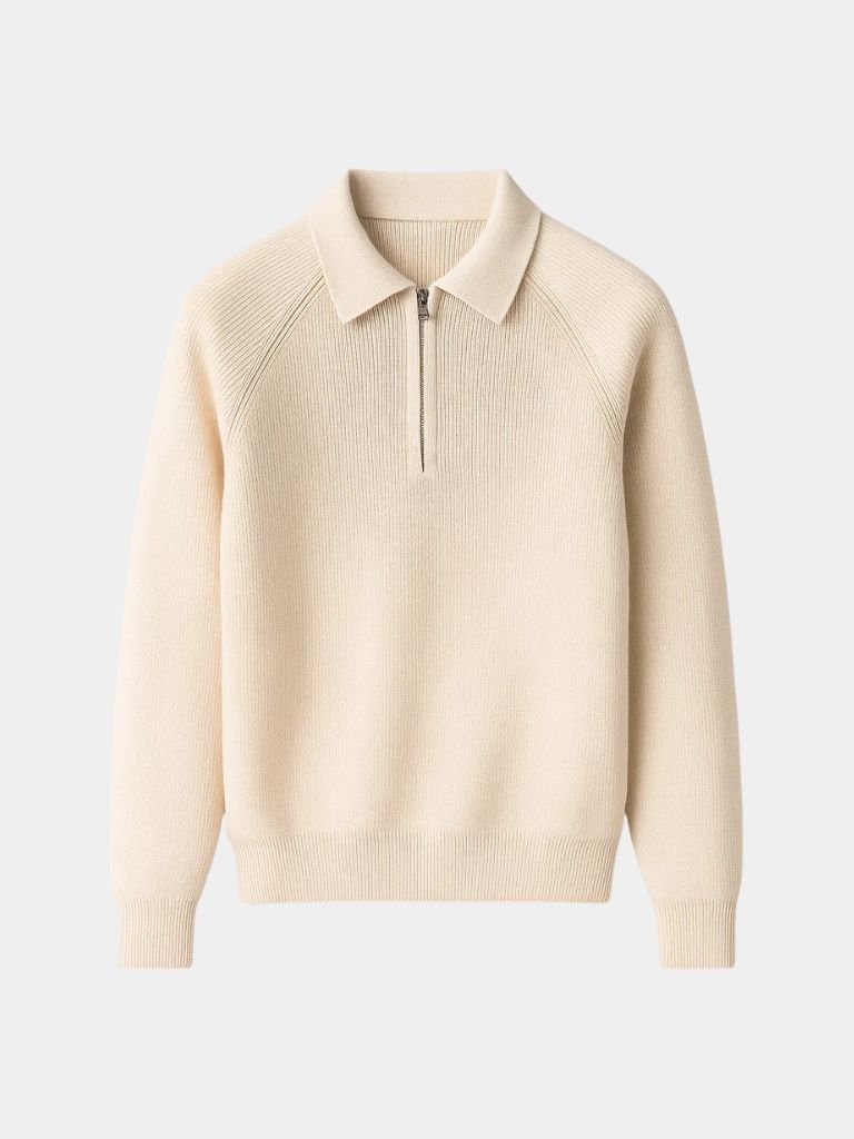 Raglan Quarter Zip Sweater – Lightweight Stylish Pullover