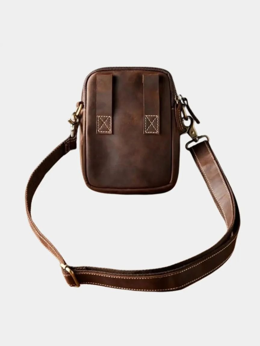 Vintage Leather Shoulder Bag | Premium Retro Travel Bag
