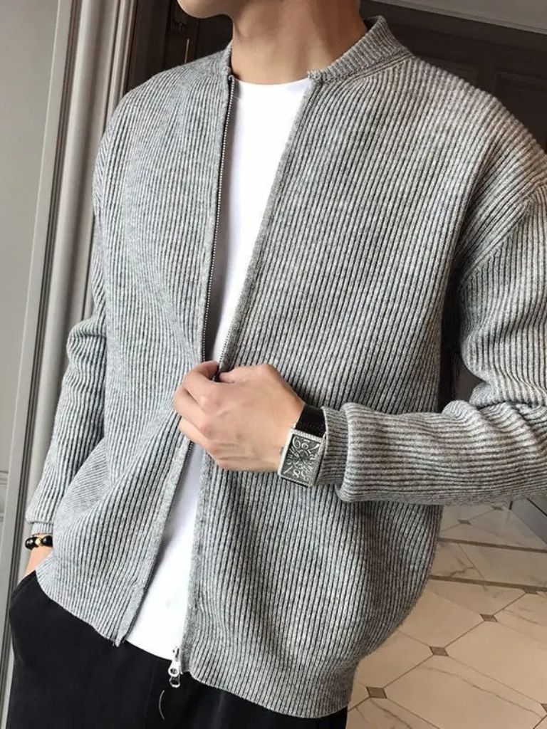 Soft Cotton Jacket | Lightweight Knitwear