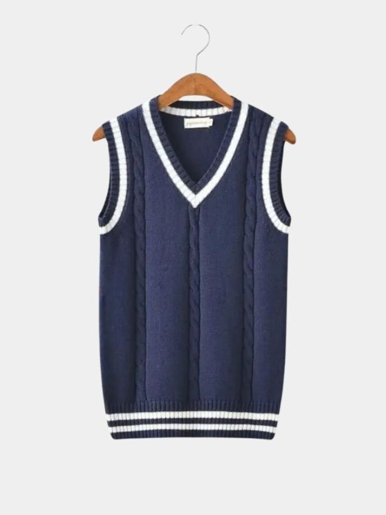 V-Neck Knit Vest – Elegant Luxury