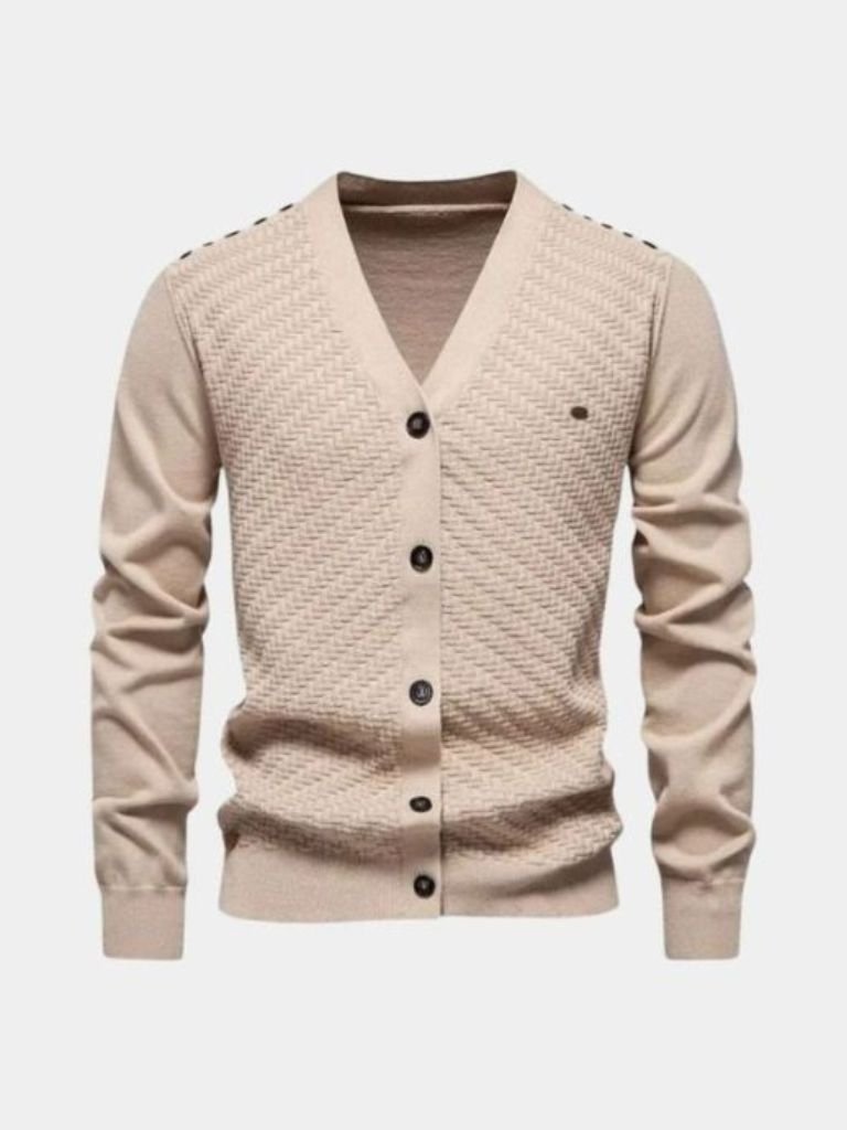 V-Neck Knit Cardigan – Luxury Knitwear by Viretti Milano