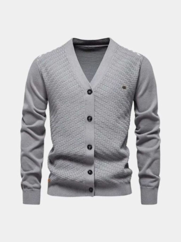 V-Neck Knit Cardigan – Luxury Knitwear by Viretti Milano