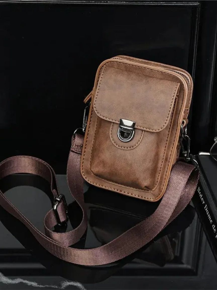 Vintage Leather Crossbody Mini Bag