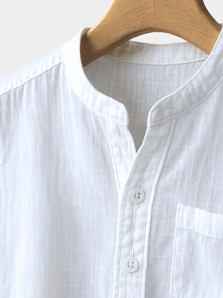 White Linen T-Shirt Tailored Elegance