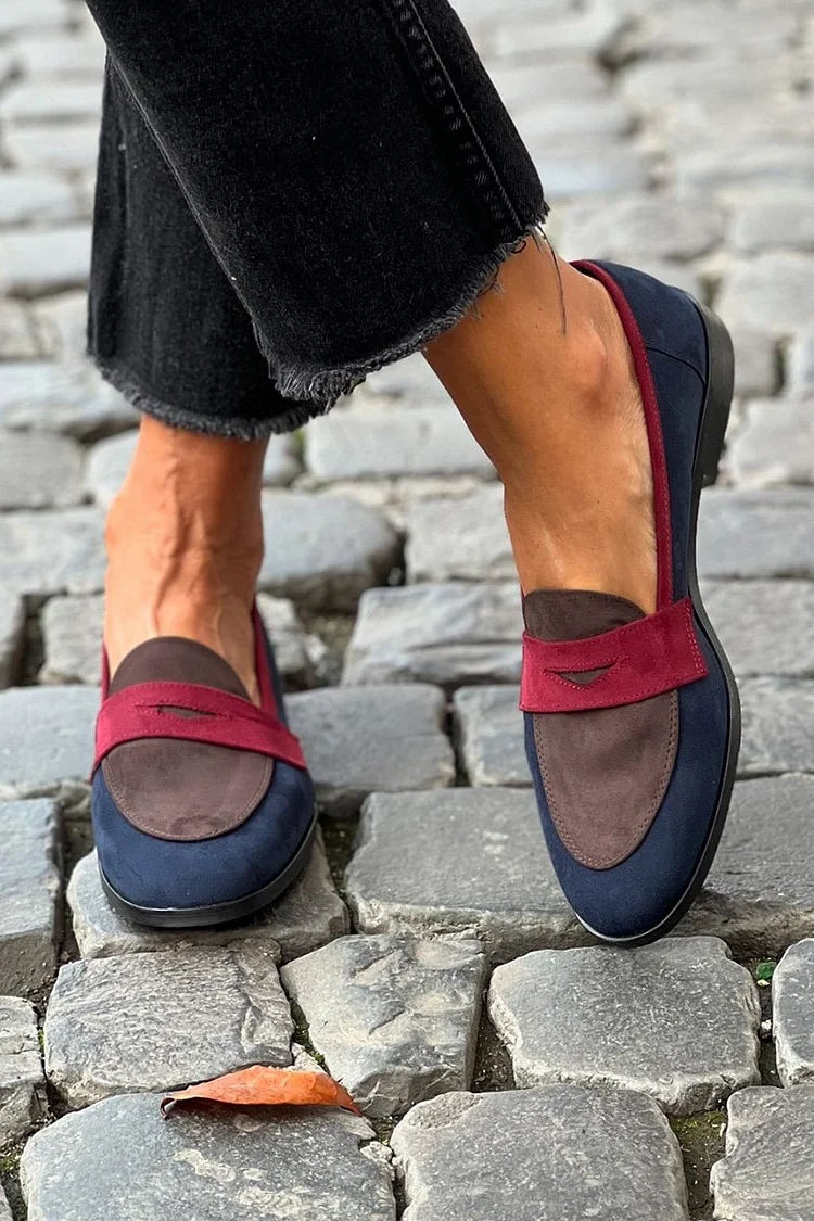 Color-Block Loafers - Stylish Comfort