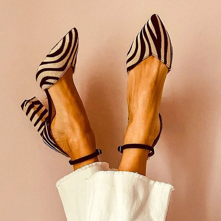 Zebra Print Pumps – Sculptural Heel Design