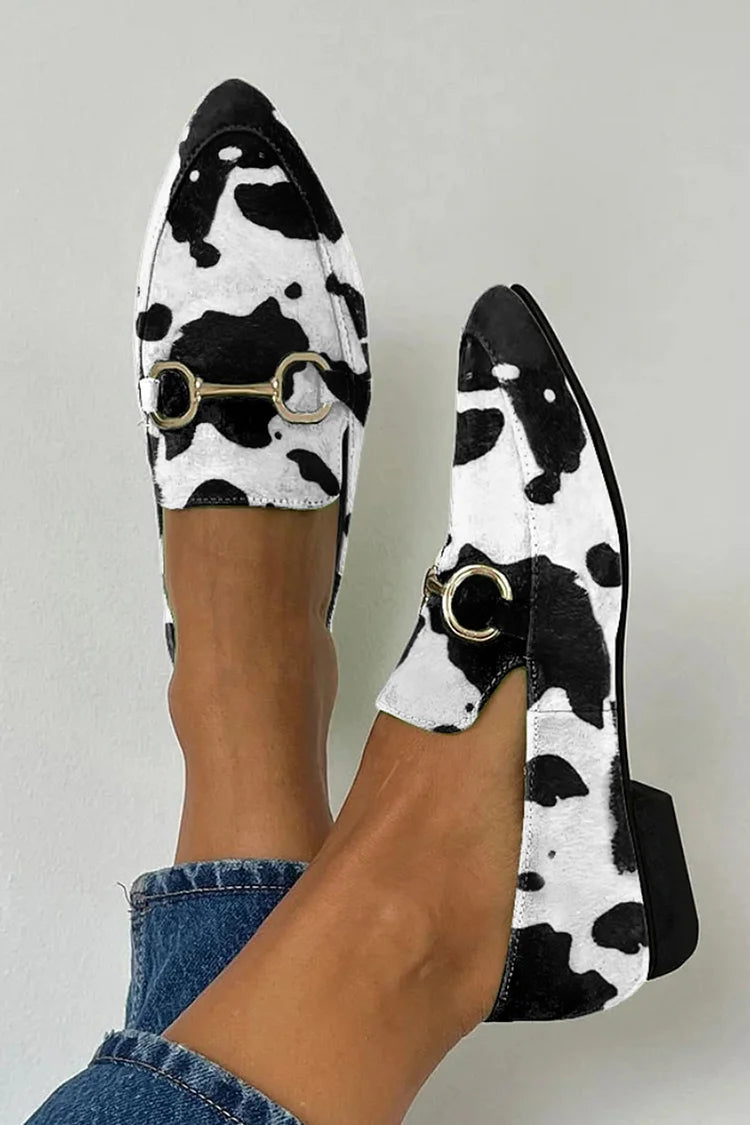 Printed Loafer | Buckle Detail