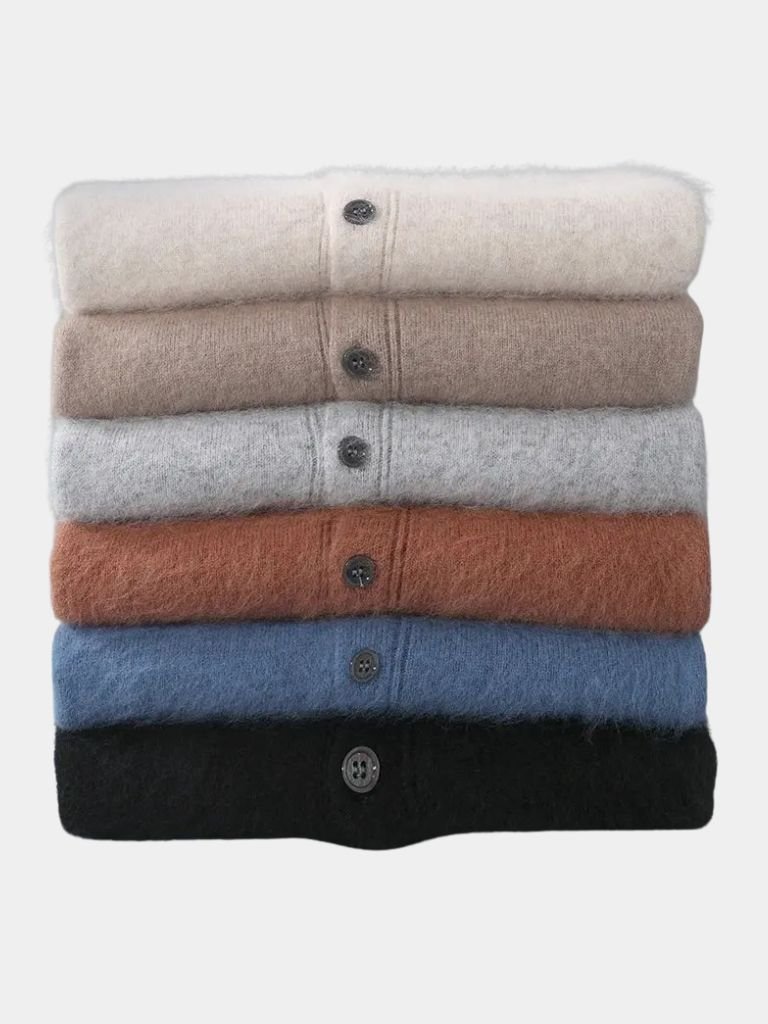 Cashmere Polo Cardigan – Luxury Knitwear, Soft Plush Sweater
