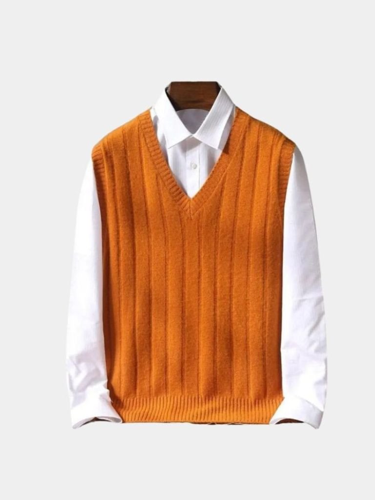 Merino Wool Vest – Classic Tailored Pullover