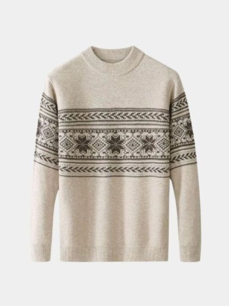 Wool Fair Isle Sweater – Classic Pullover by Viretti Milano