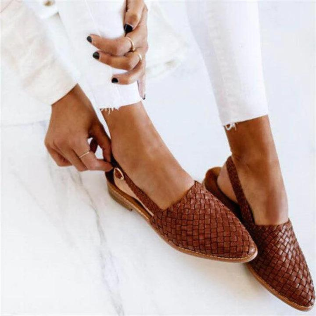 Handcrafted Leather Sandals | Elegant Woven Vegan Style