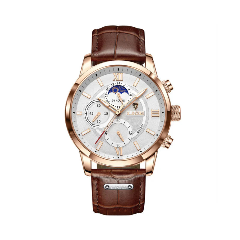 Classic Men's Watch – Luxury Leather Strap