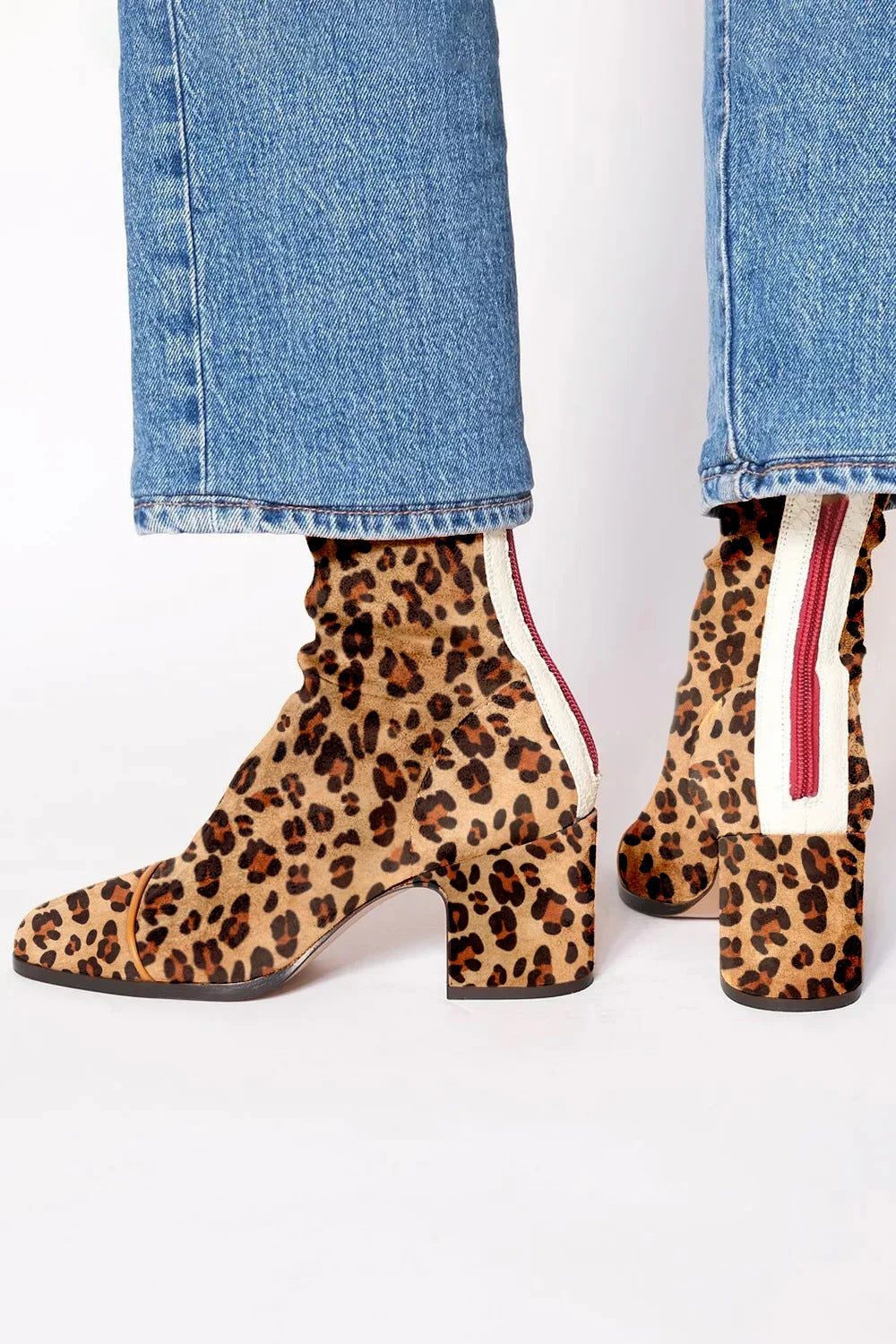 Mid-Heel Ankle Boot – Printed Bold