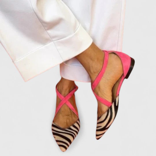 Elegant Ballerina Shoes - Zebra Print Flats