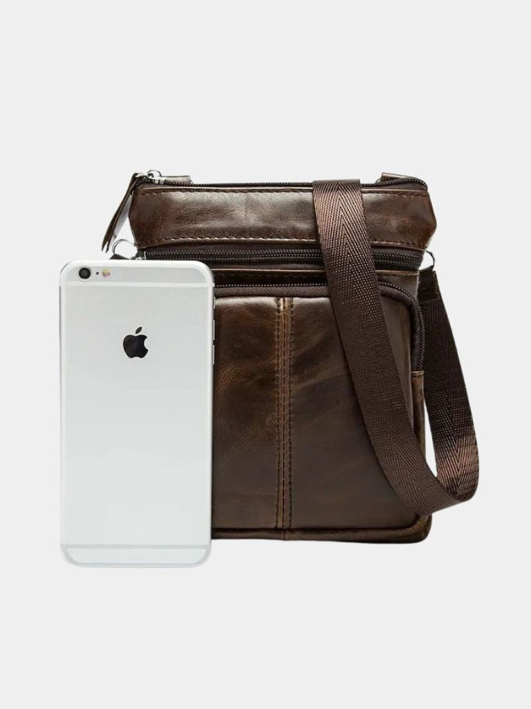 Leather Crossbody Bag - Premium Italian Leather