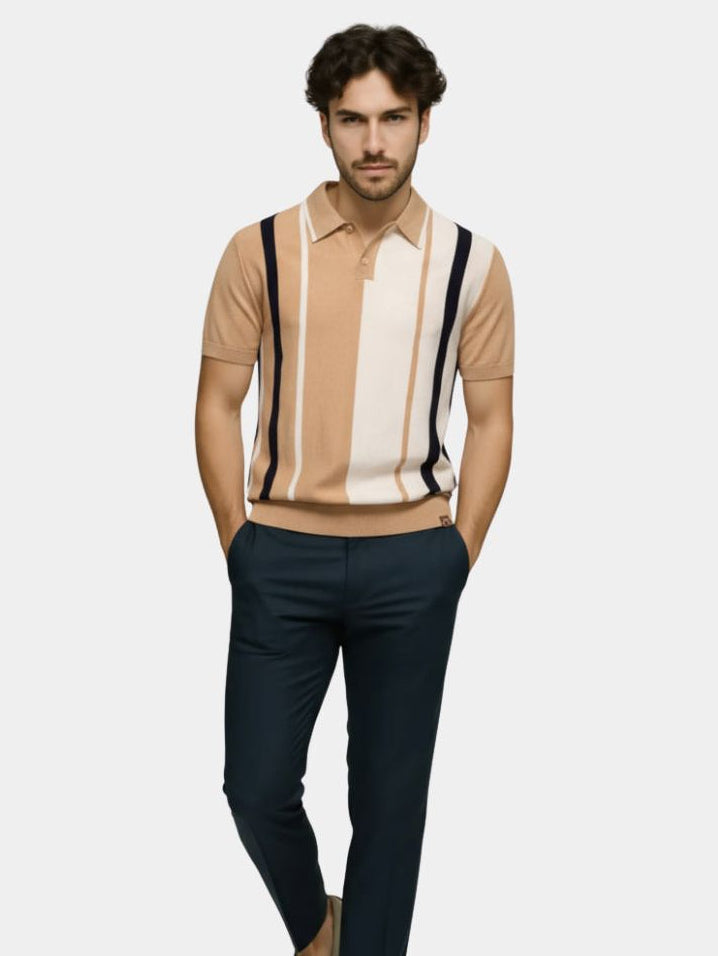 Retro Stripe Polo Classic Shirt