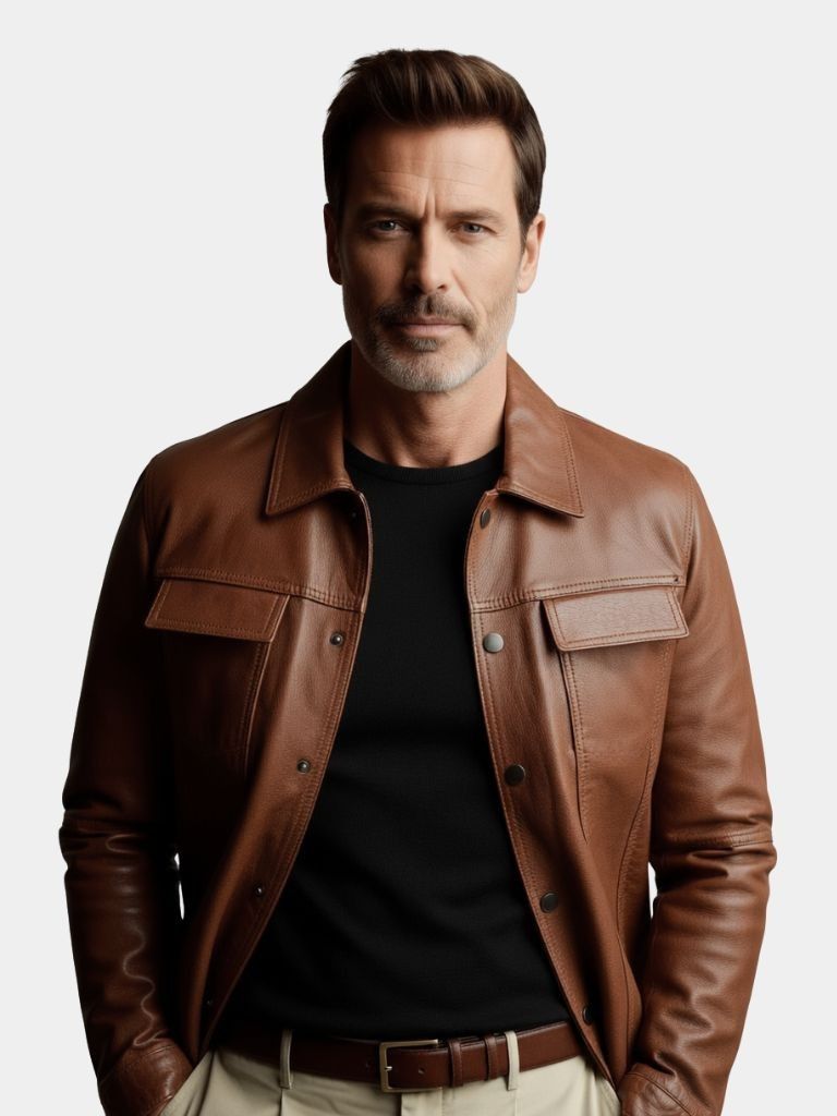 Bronze Leather Jacket | Premium Italian Style