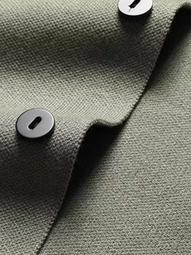 Knit Cardigan – Tailored Wool Blend Sweater