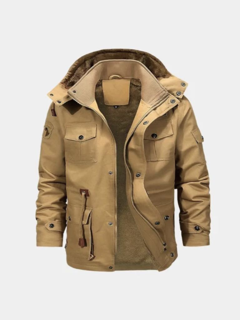 Fleece Bomber Jacket – Luxury Hooded Coat