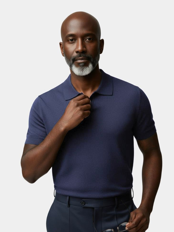 Navy Classic Polo – Premium Cotton