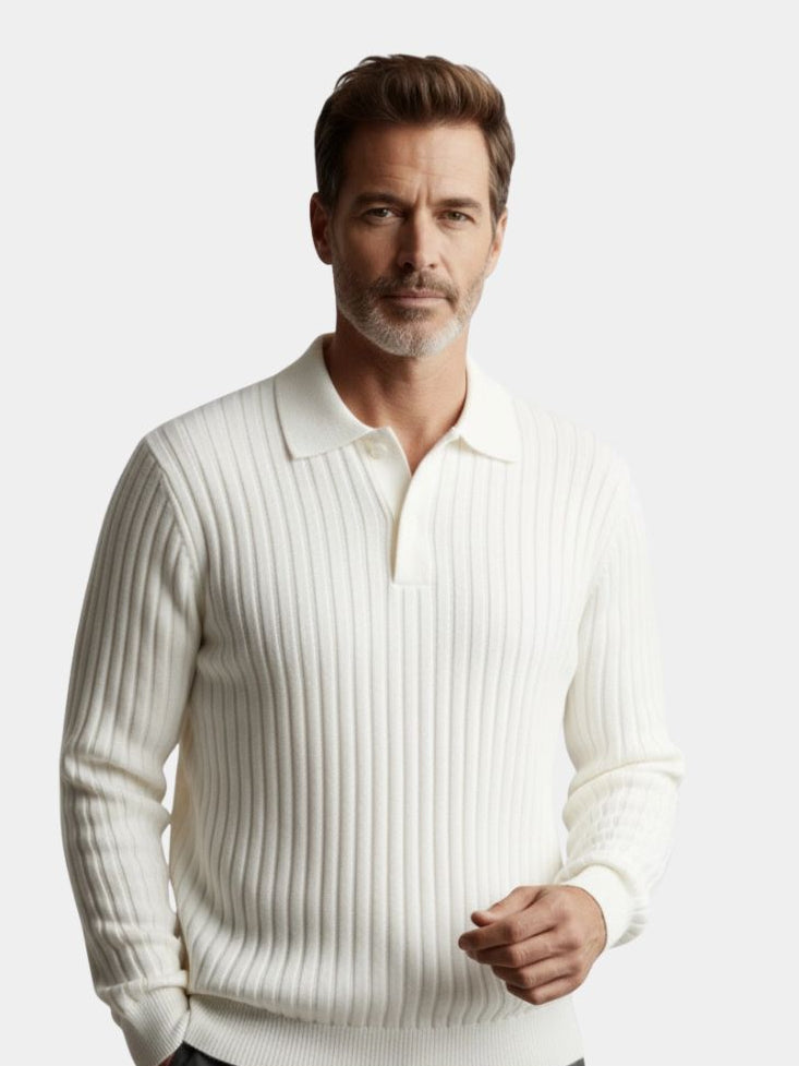 Open Collar Polo Sophisticated Casual Wear