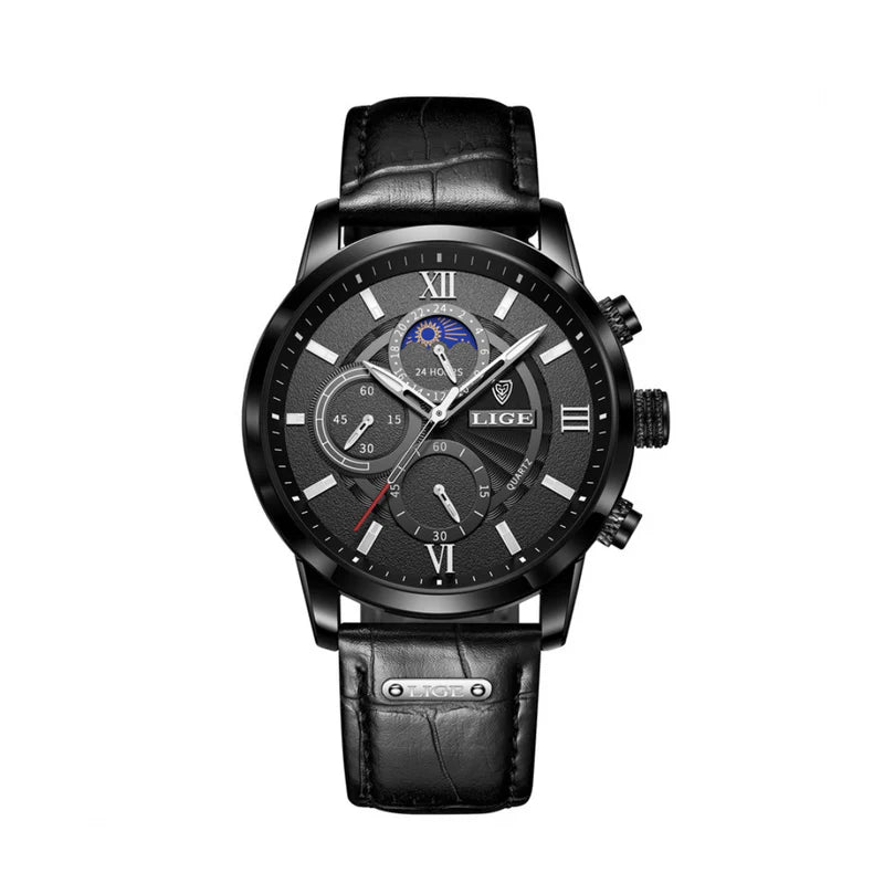 Classic Men's Watch – Luxury Leather Strap