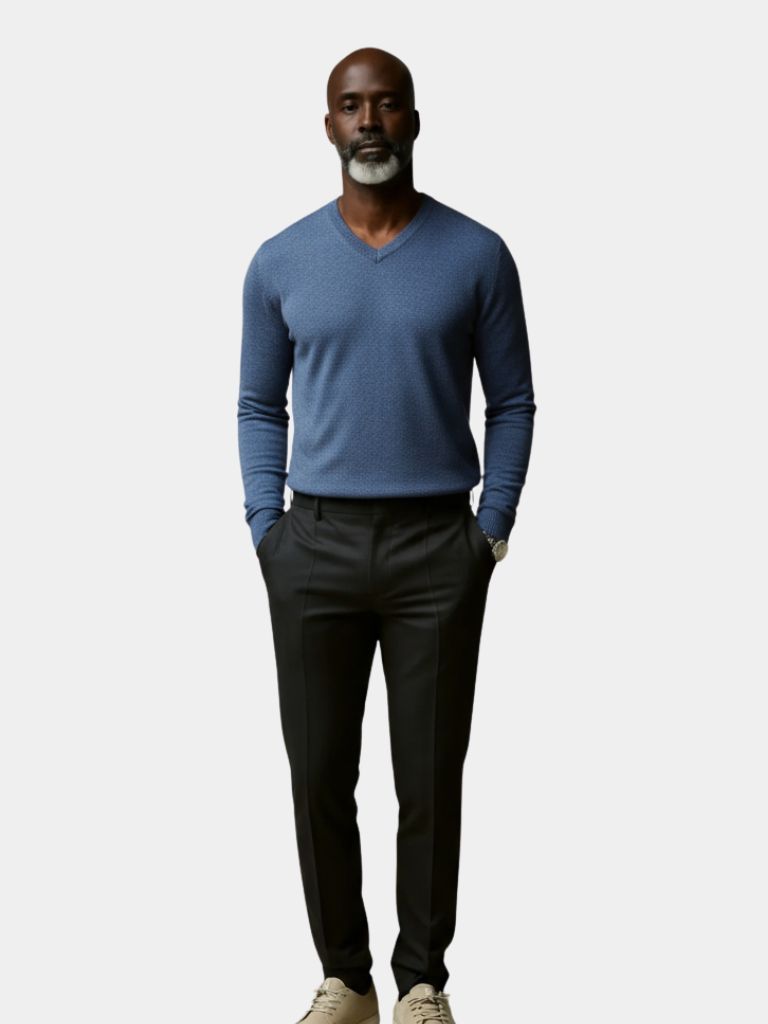 Cashmere V-Neck Sweater | Luxury Wool Blend