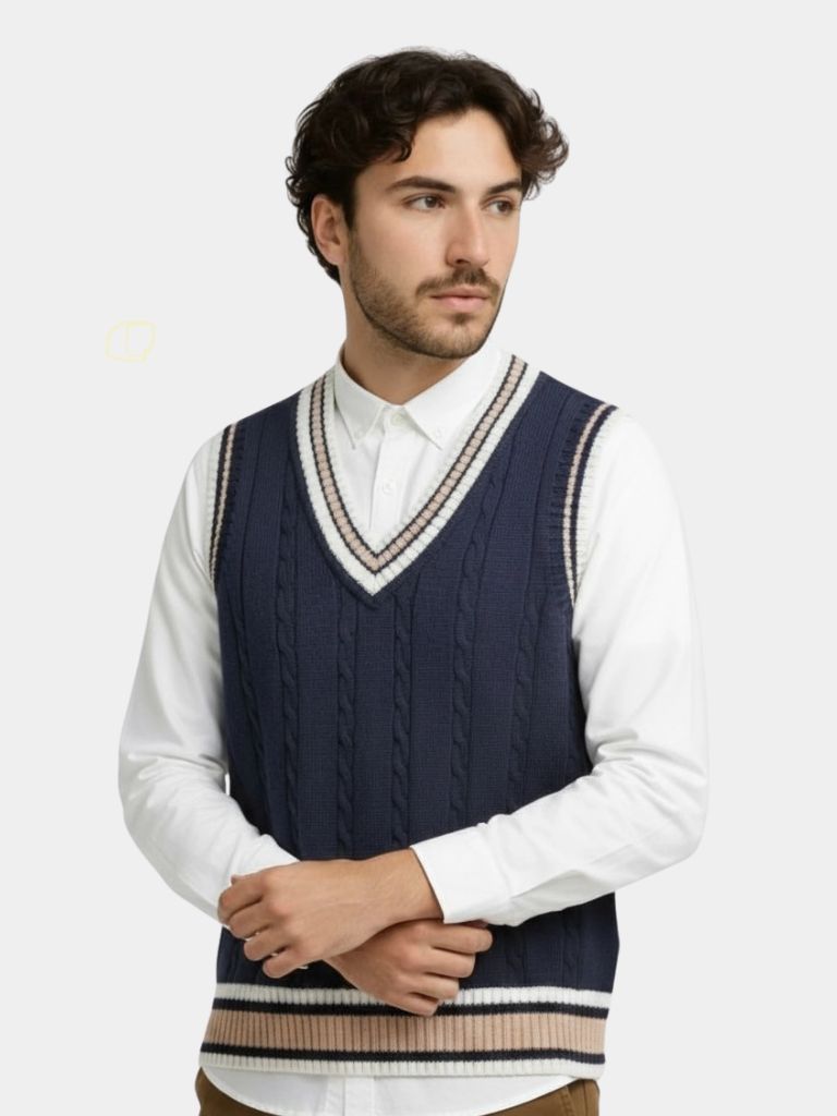V-Neck Knit Vest – Elegant Luxury