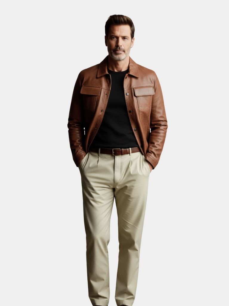 Bronze Leather Jacket | Premium Italian Style