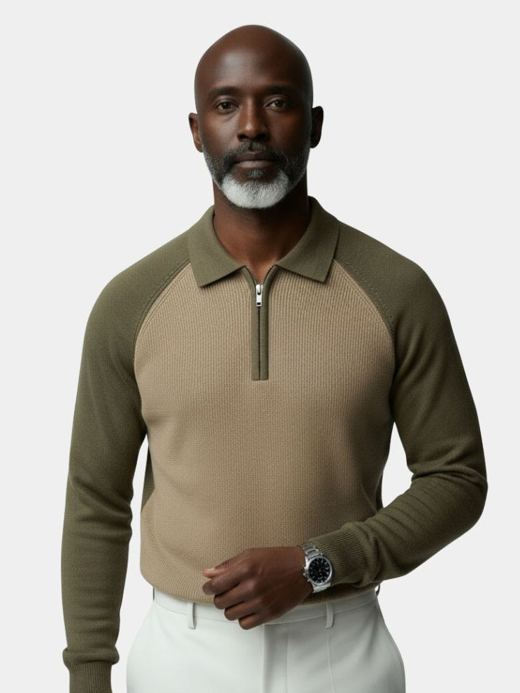 Raglan Quarter Zip Sweater – Lightweight Stylish Pullover