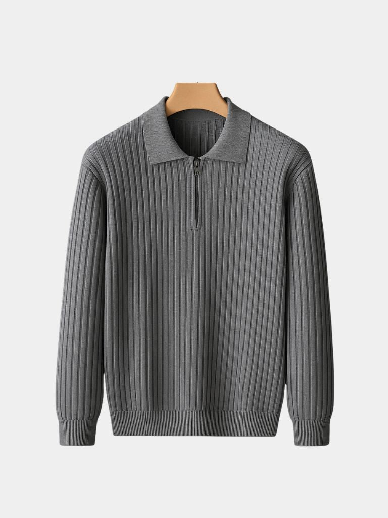 Knit Polo Pullover - Alpine Riviera