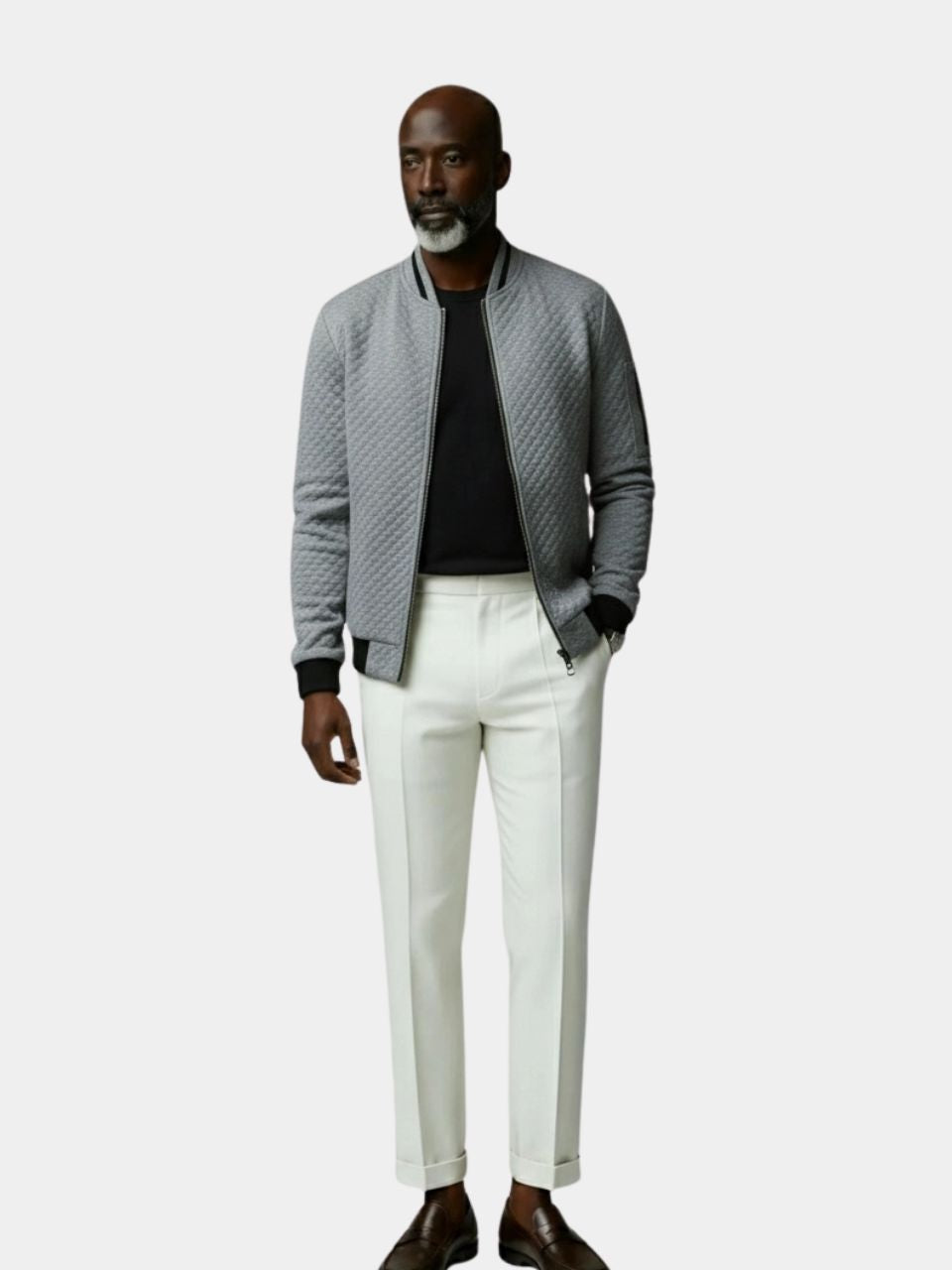 Textured Bomber Jacket - Stylish Urban Outerwear