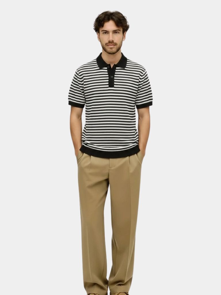 Striped Polo Shirt Classic Elegance