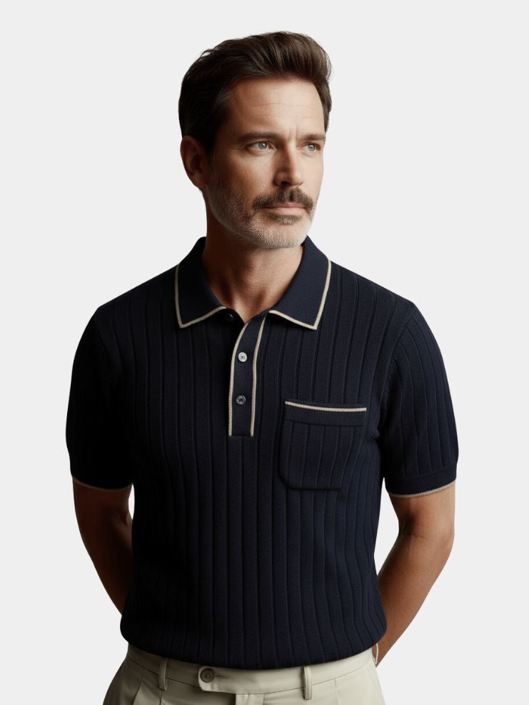 Knit Polo Shirt Classic Elegance