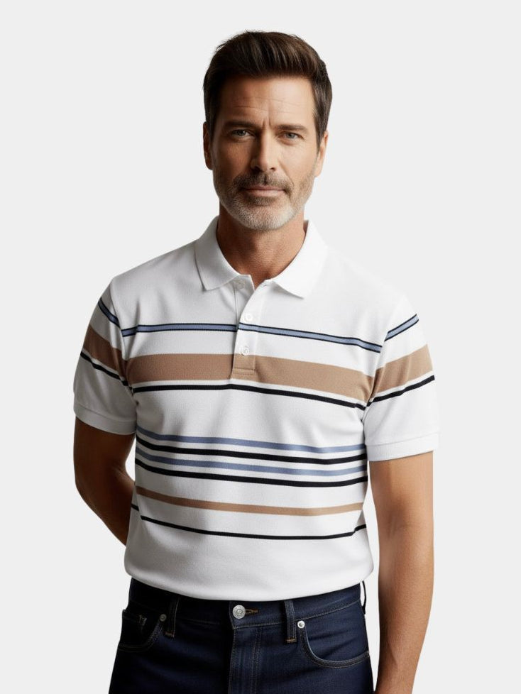 Sunset Stripe Polo Classic Fit