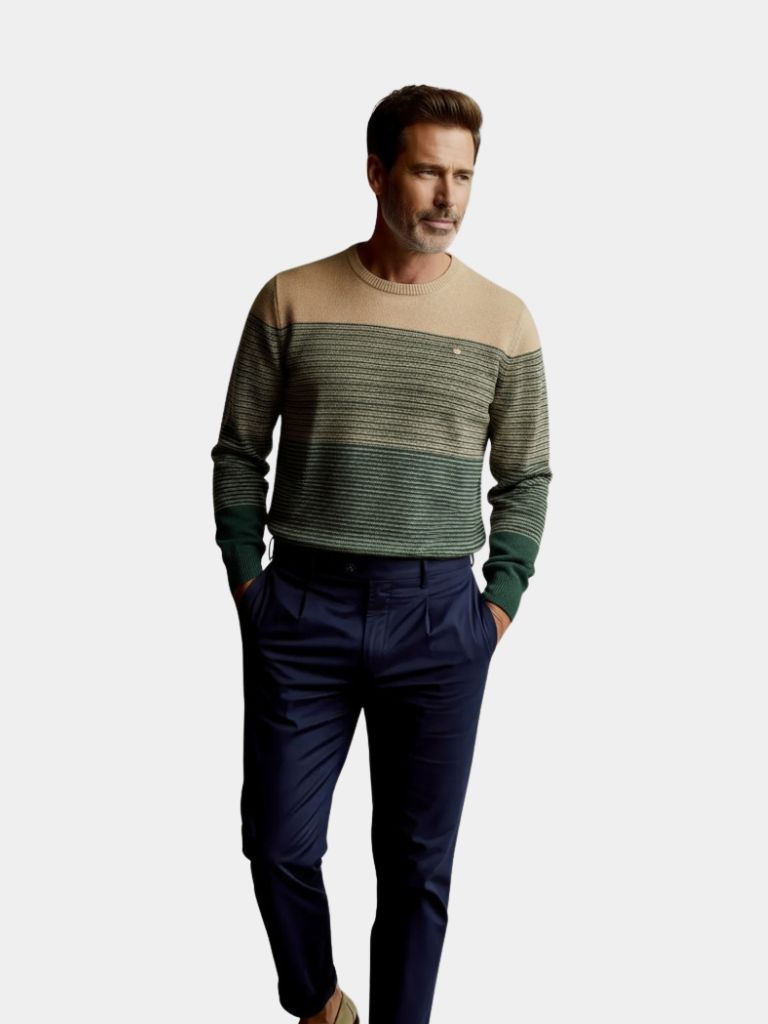 Men's Crew Neck Sweater - Cotton Pullover