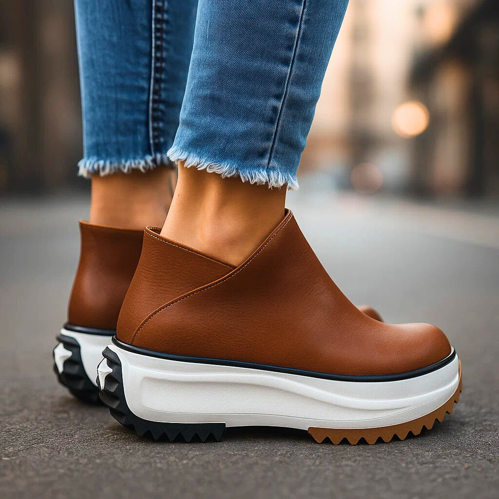 Leather Platform Shoes | Orthopedic Comfort