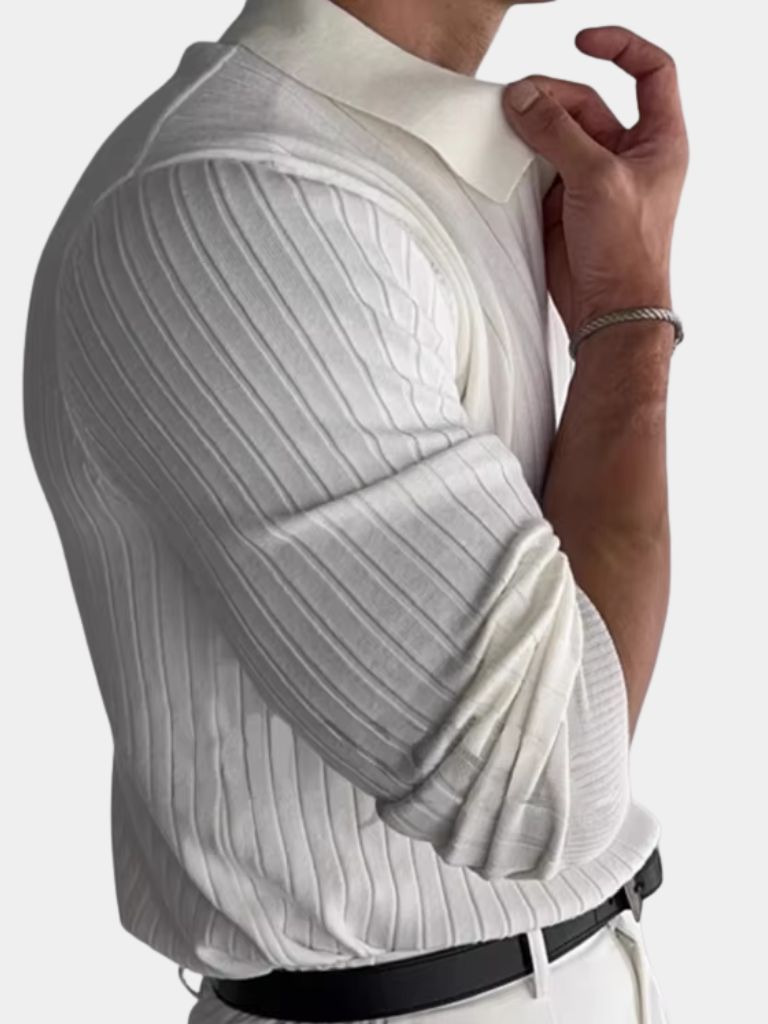 Open Collar Polo Sophisticated Casual Wear