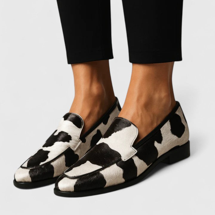 Cushioned Elegance Loafers | Bold Print Style