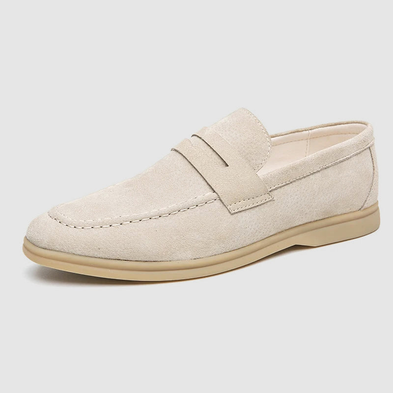Elegant Suede Loafers | Italian Leather Footwear Slip-On Shoes | Viretti Milano