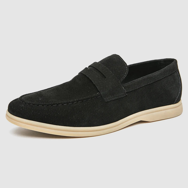 Elegant Suede Loafers | Italian Leather Footwear Slip-On Shoes | Viretti Milano