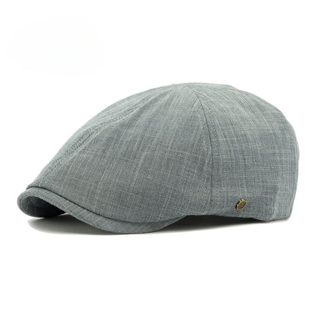 Brushed Cotton Flat Cap | Minimalist Elegance
