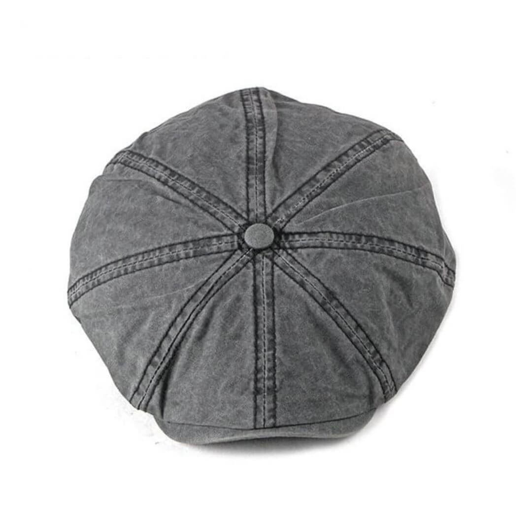 Washed Cotton Newsboy Cap – Adjustable Classic