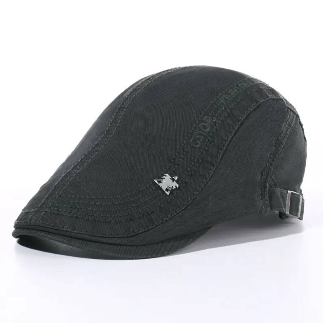 Structured Cotton Flat Cap – Tailored Classic