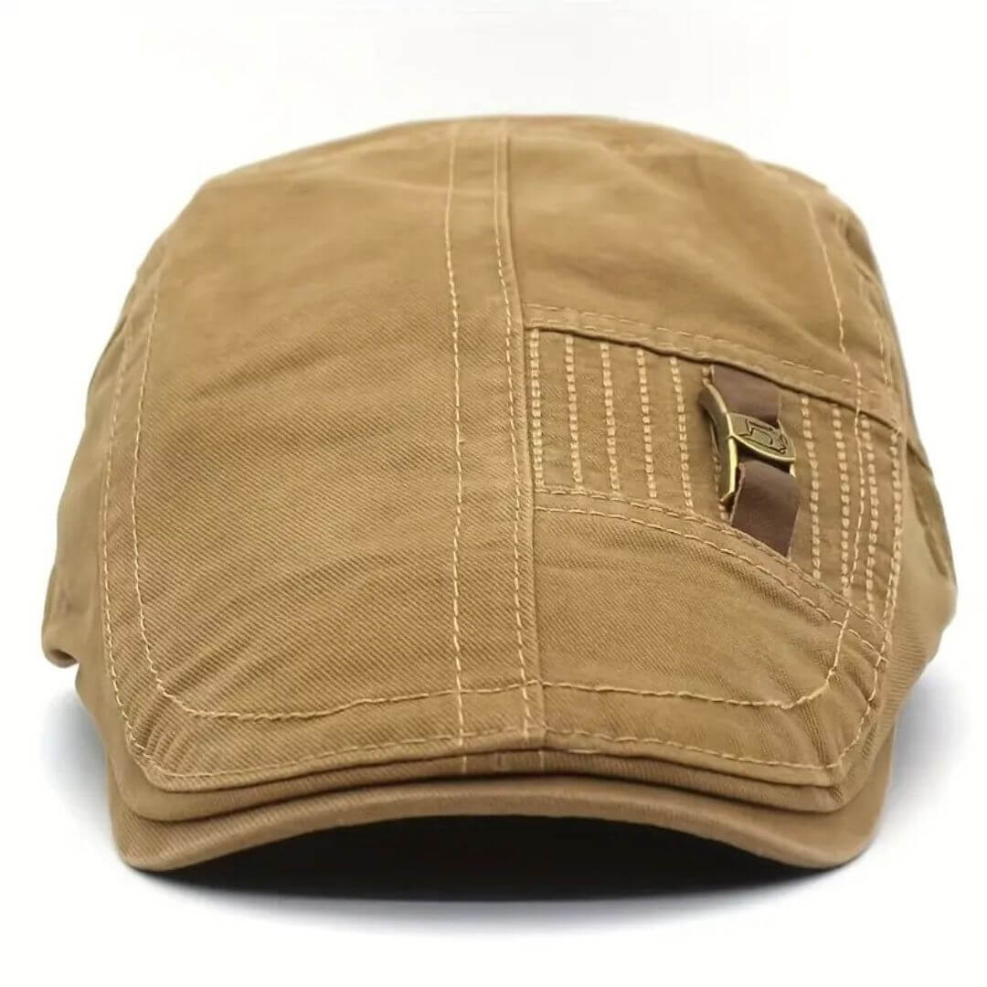 Twill Cotton Flat Cap – Adjustable Comfort