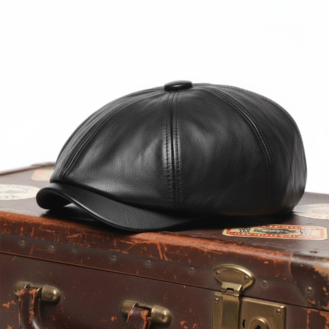 Leather Flat Cap – Timeless Style