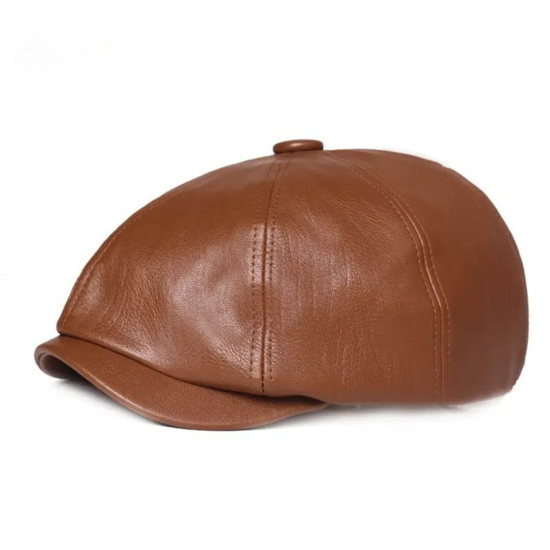 Leather Flat Cap – Timeless Style