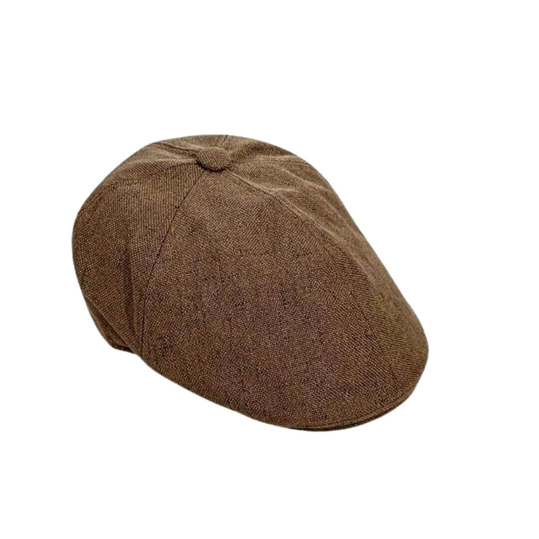 Linen Blend Flat Cap – Lightweight Breathable